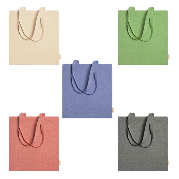 Rivoli - 100% recycled cotton bag in heather finish Thumbnail